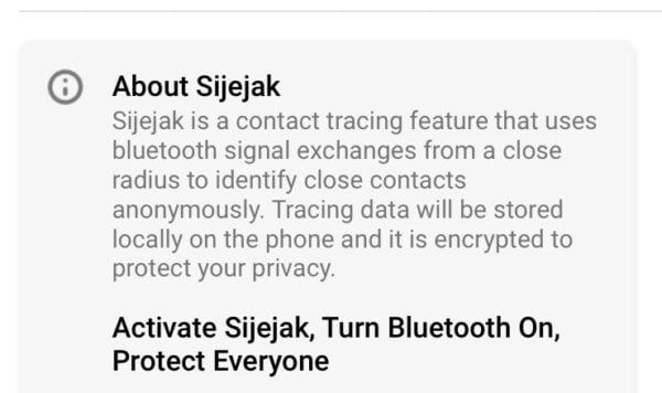 Fitur Sijejak di PeduliLindungi untuk pelacakan cepat kontak erat pasien covid-19