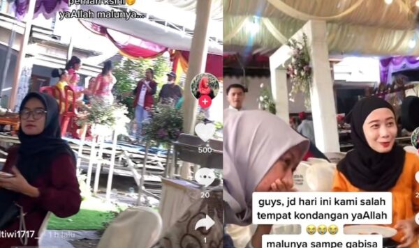 Duh pasti malu, terlanjur makan ternyata salah tempat resepsi