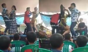 Gokil! pergoki suami sawer biduan, istri ikut bergoyang