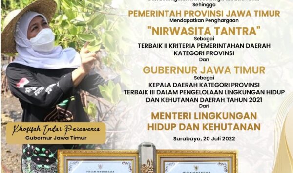 Gubernur Jawa Timur Khofifah Indar Parawansa terima penghargaan Nirwasita Tantra 2021
