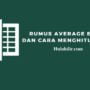 Rumus Average Excel dan Cara Menghitungnya