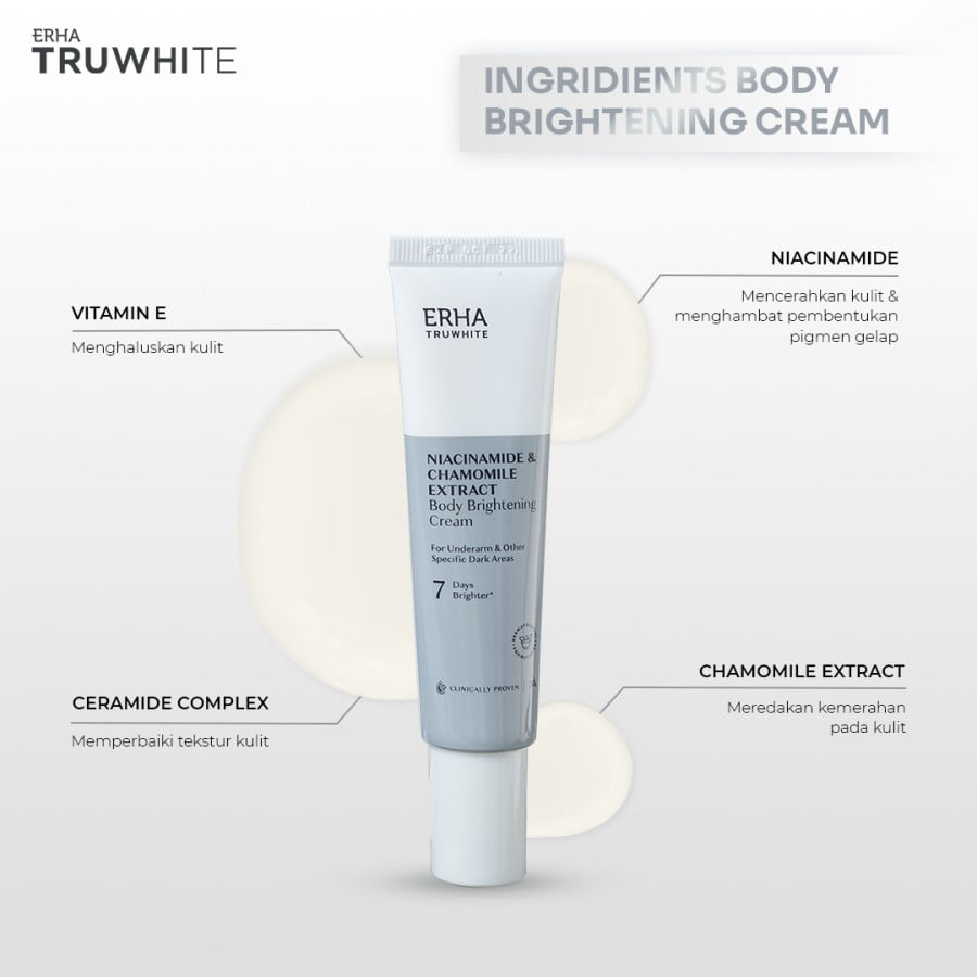 Erha Truwhite Niacinamide & Chamomile Extract Body Brightening Cream