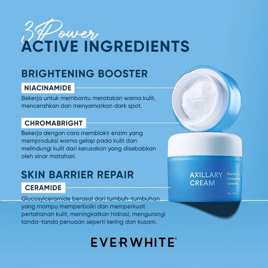 Nature Everwhite Axillary Cream, Rahasia Cantik di Ketiak yang Menggoda