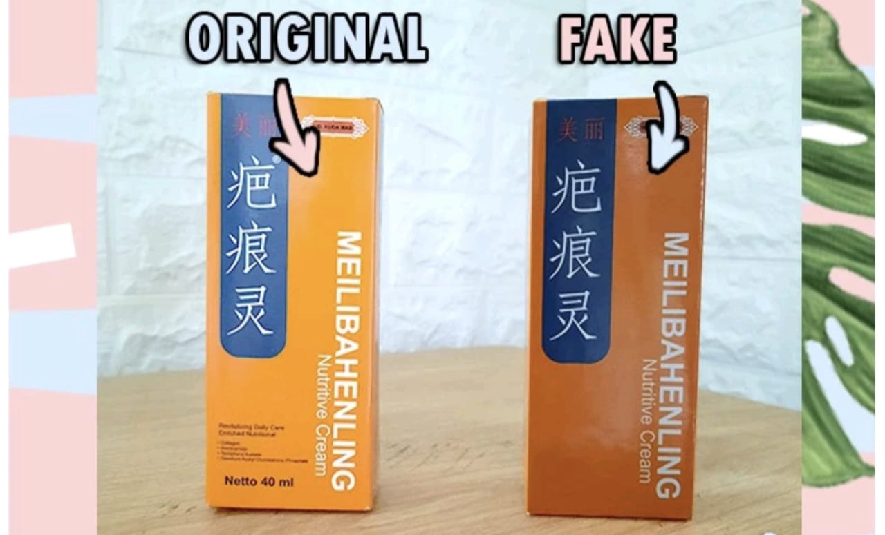 Meilibahenling Nutritive Cream Asli dan Palsu