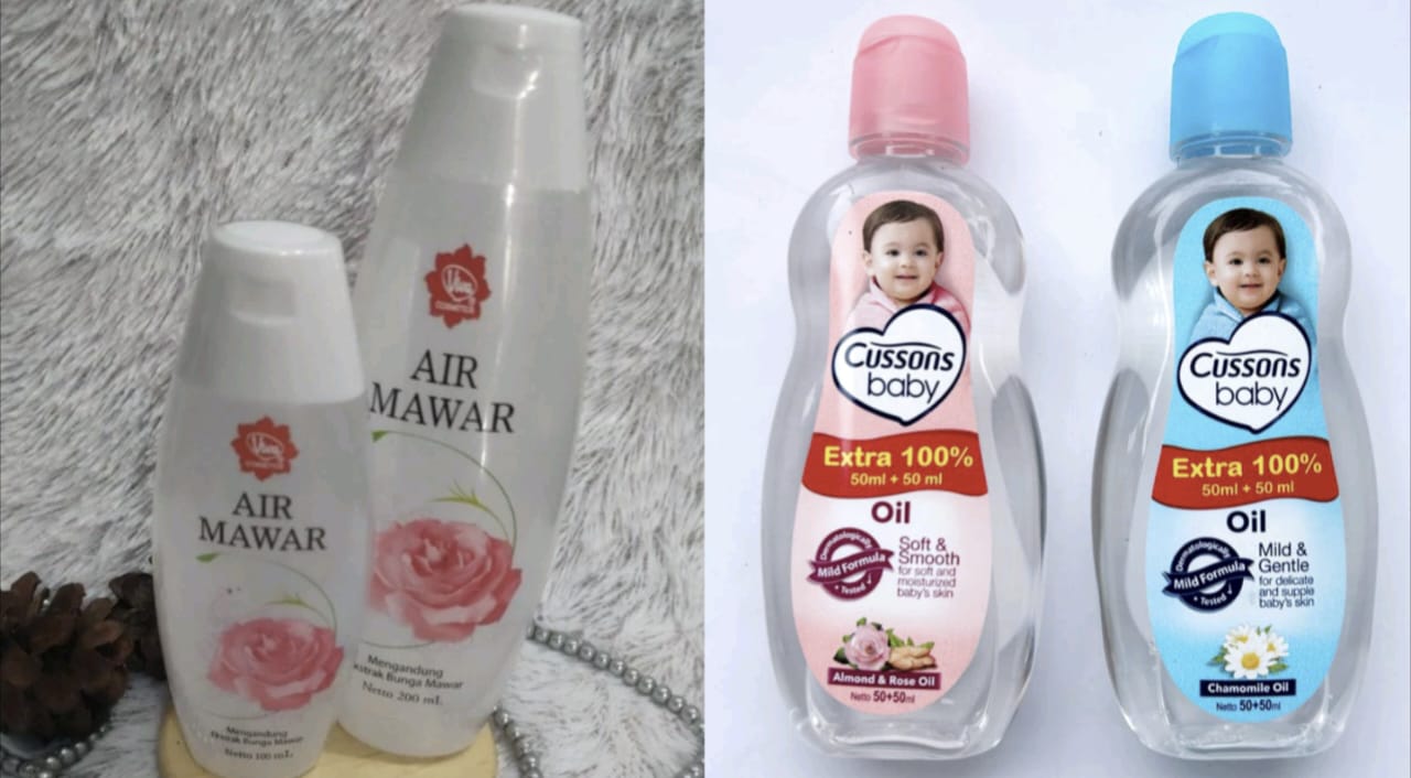 Cara Memakai Masker Baby Oil dan Air Mawar