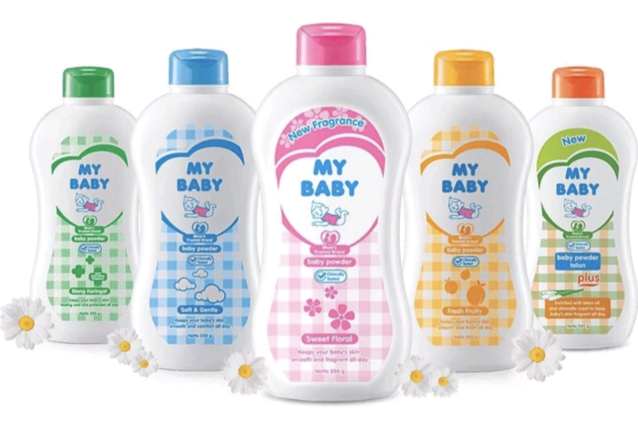 Masker Bedak Bayi dan Air Biasa