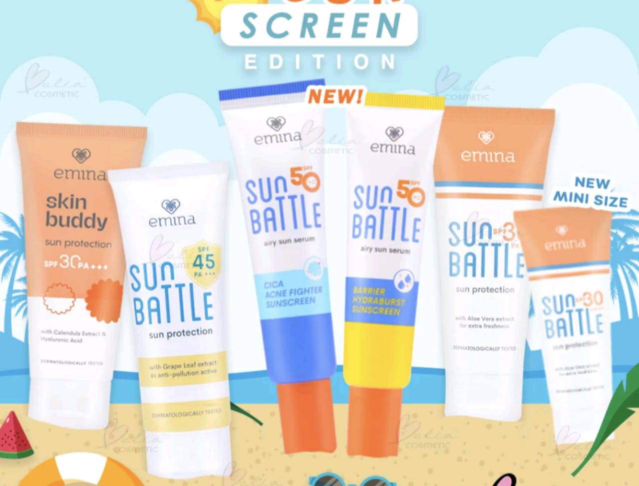 Sunscreen Emina untuk Kulit Kering