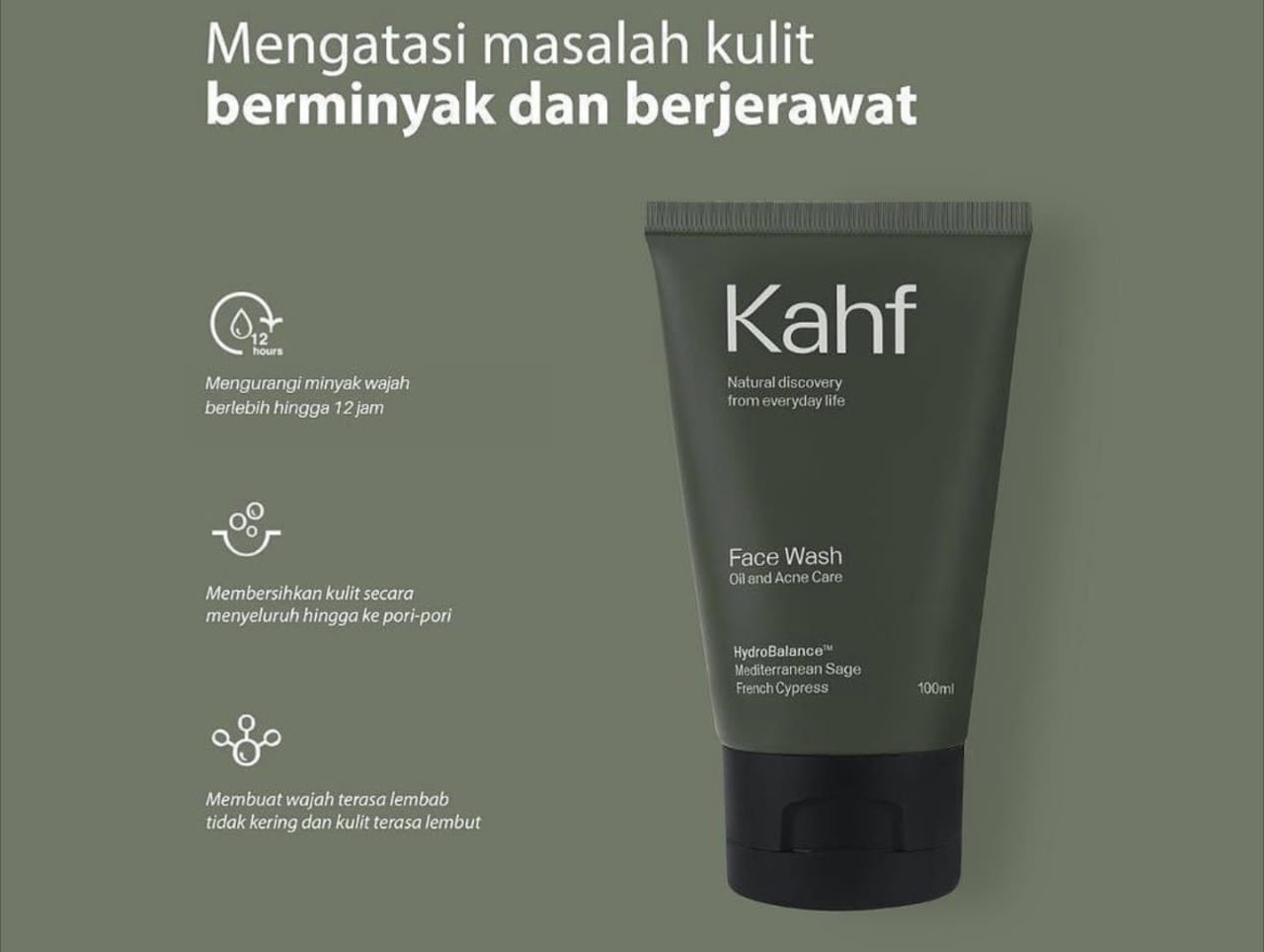 Sabun Muka Kahf untuk Jerawat dan Bekasnya